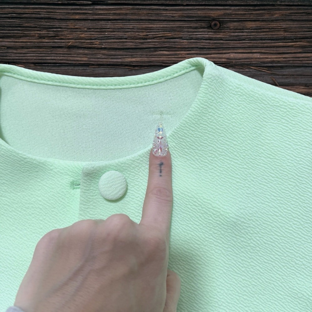 NWT XS Mint Green 2 Piece Mini Skirt Cardigan Set Retro Crop Y2k Trendy Vintage - Picture 5 of 7
